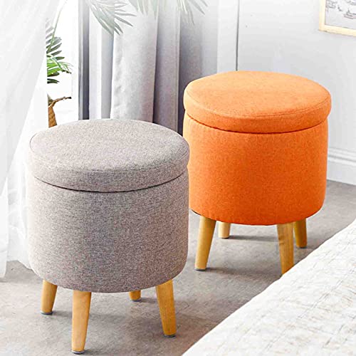 Repose-Pieds de Rangement Rond pour Gagner de l'Espace - 5