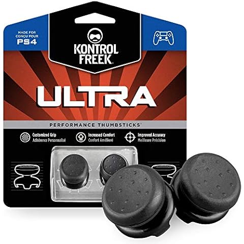 KontrolFreek Ultra for PlayStation 4 (PS4) and PlayStation 5 (PS5) | 2 Performance Thumbsticks | 2 High-Rise Concave | Black Cover