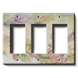 SnazzySwitch Decorative Light Switch Cover Plate - Colorful Leaves - Triple Rocker (Three Decora) Switch Or Outlet