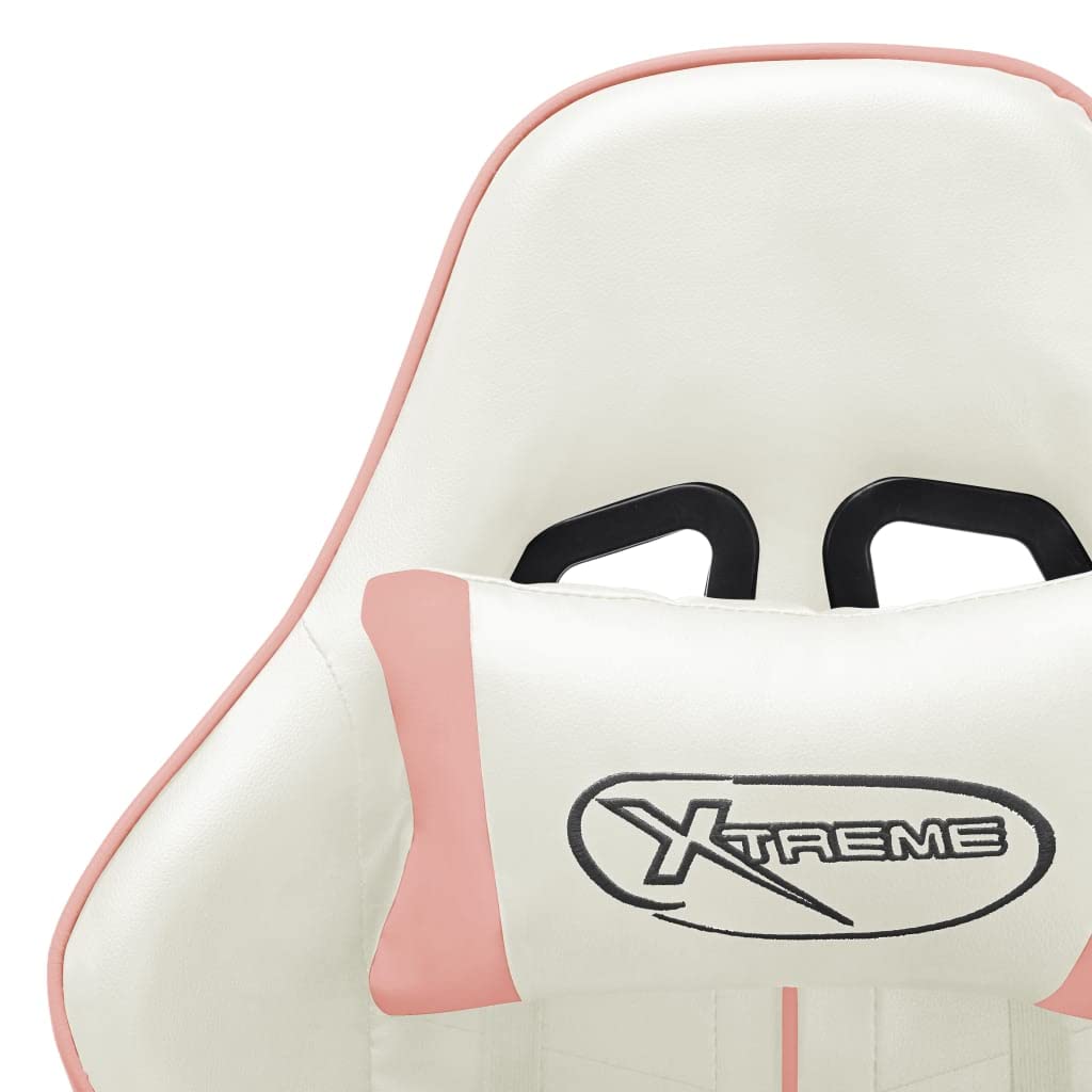 Silla de gaming, piel sintética, altura ajustable, ergonómica, con reposabrazos, apoyacabezas, soporte lumbar, función basculante para estudio y habitación juvenil
