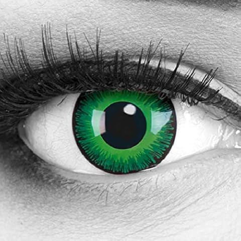 Lentillas de color verde Shining con borde negro Cover