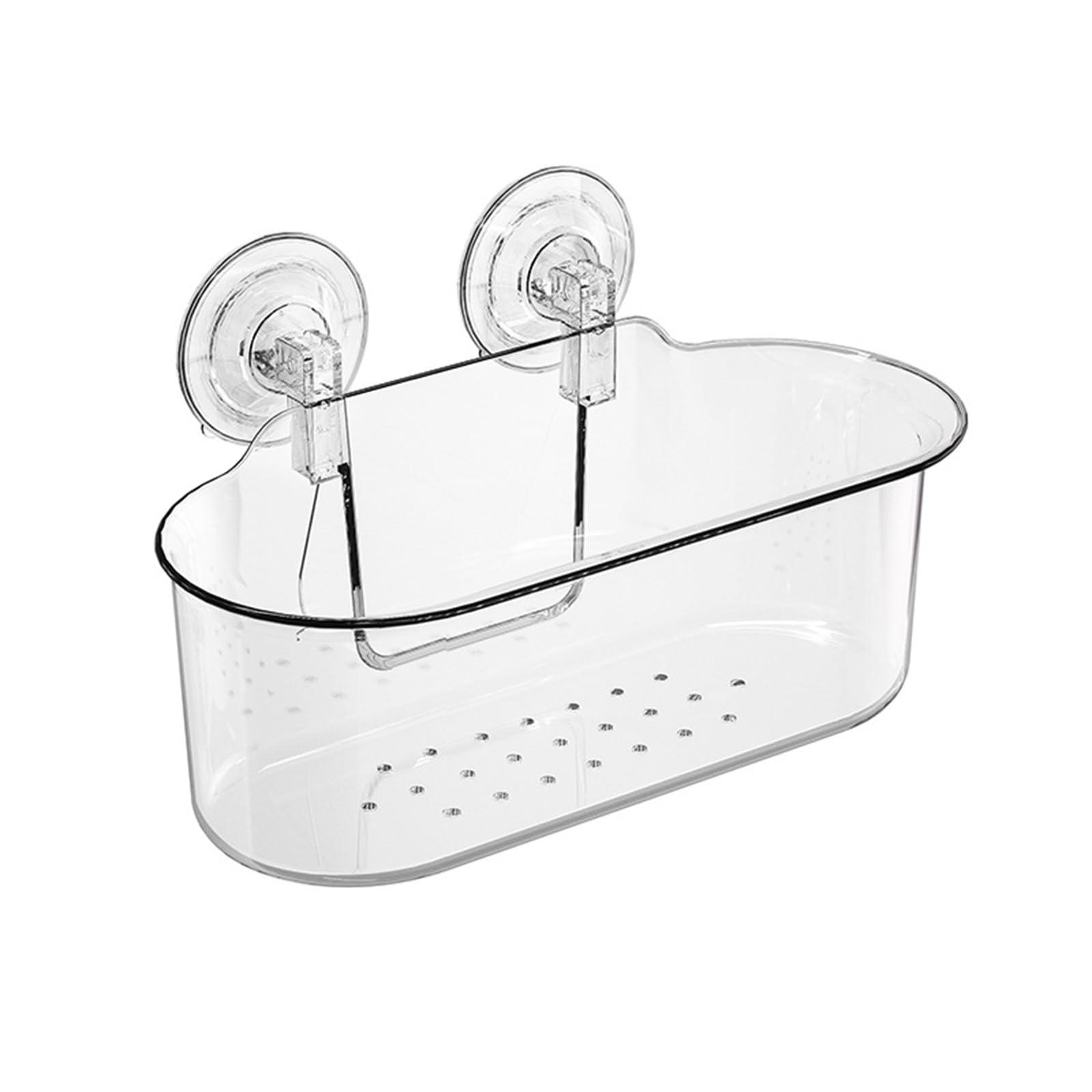 Shower Basket Suction Cup Wall Storage Holder Bathroom Caddies No Drilling Practical Wall Shelf Holder Shelf Shower Basket Storage Shampoo Soap Bathroom