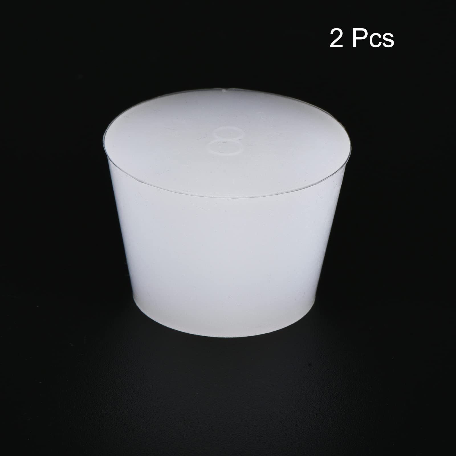sourcing map Silicone Caoutchouc Conique Bouchon 32mm à 42mm Solide Blanc pour Revêtement par Poudre Peinture Anodisation Placage Sablage Laboratoire Usage 2 Pièces