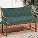 ACCZ Cojín para columpio al aire libre, impermeable, cojín de banco con respaldo, repuesto para columpio de 2 o 3 plazas, para exteriores, color verde 59 x 39 cm