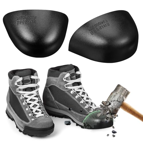 SHINEOFI 1 Pair Steel Toe Caps, Universal Anti-Smash Puncture Metal Toe Cover Safety Shoe Protector Guards for Work Boots & Sneakers