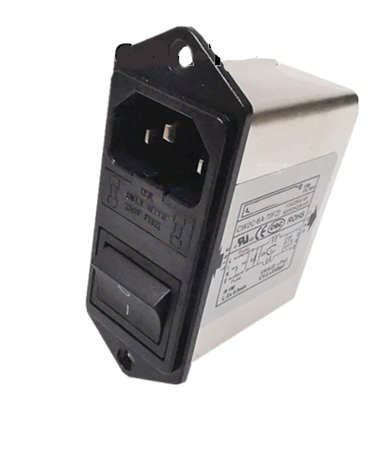 Prise filtre CW2C-6A-T interrupteur double fusible contre la surchauffe
