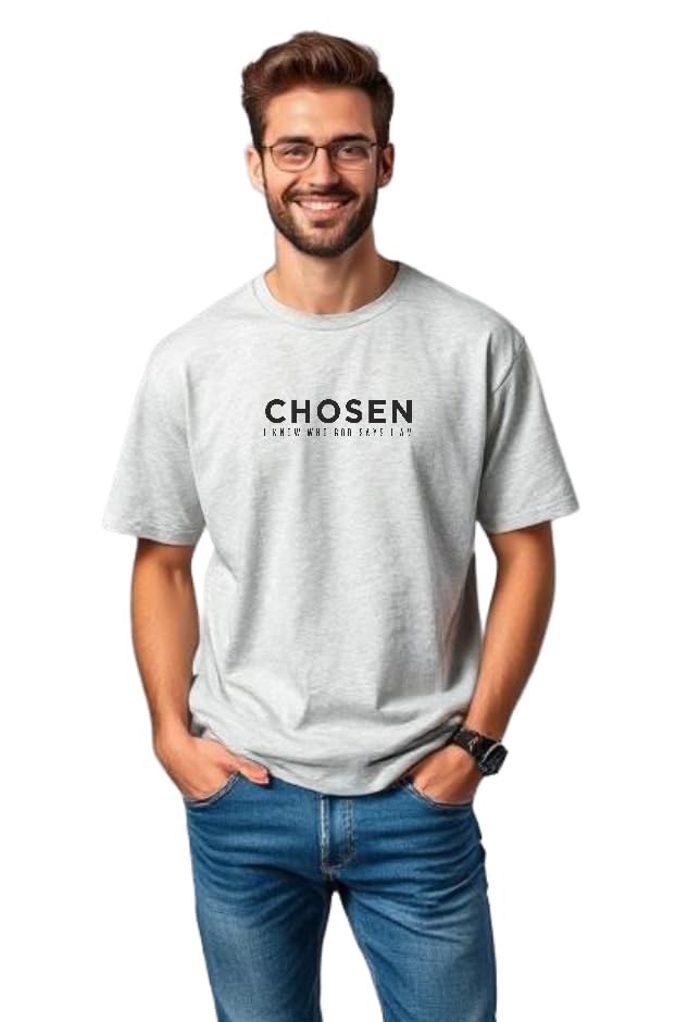 Men Oversized Printed Round Neck Cotton Blend White Melange T-Shirt-image-49