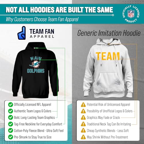 Image of Team Fan Apparel NFL Gameday Hoodie Pullover Sweatshirt for Men and Women | Officially licensed NFL Gameday fleece pullover - kangaroo pocket, ribbed cuffs, drawstring hood, unisex fit