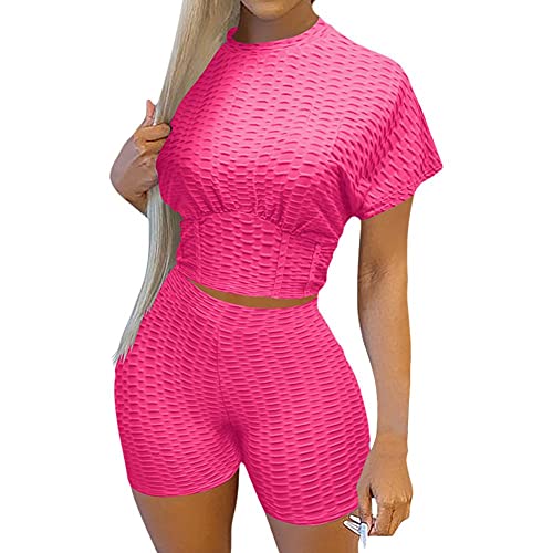 Ensemble d'entraînement gainant col rond avec short taille haute pour affiner la silhouette S
