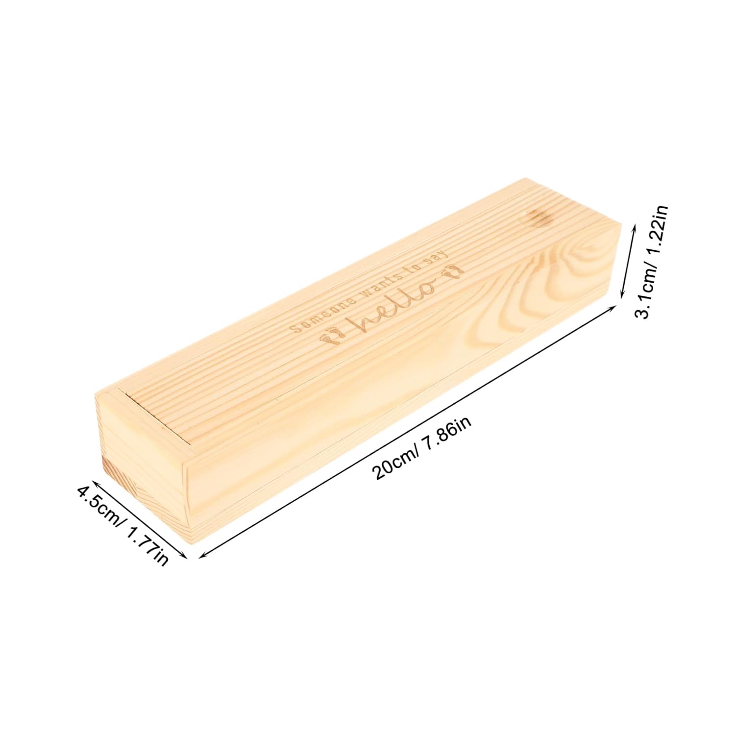 Pregnancy Test Keepsake Box Wooden Announcement Case for Parents Lidded Container to Store First Positive Test and Cherished Memories Decorative Memorial Box for Gender Reveal and
