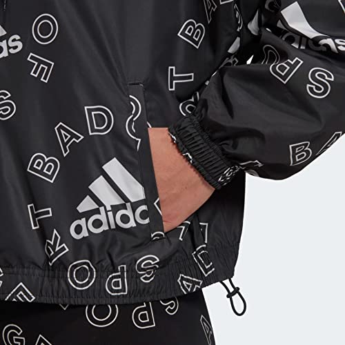 Coupe-vent adidas pour femme à coupe ample et imprimé logo - 3