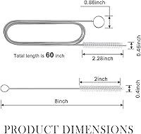 Vista 2 de OFBAND Herramienta de limpieza de drenaje de techo corredizo extendido de 60 pulgadas, cepillo de drenaje flexible de 90° de acero inoxidable