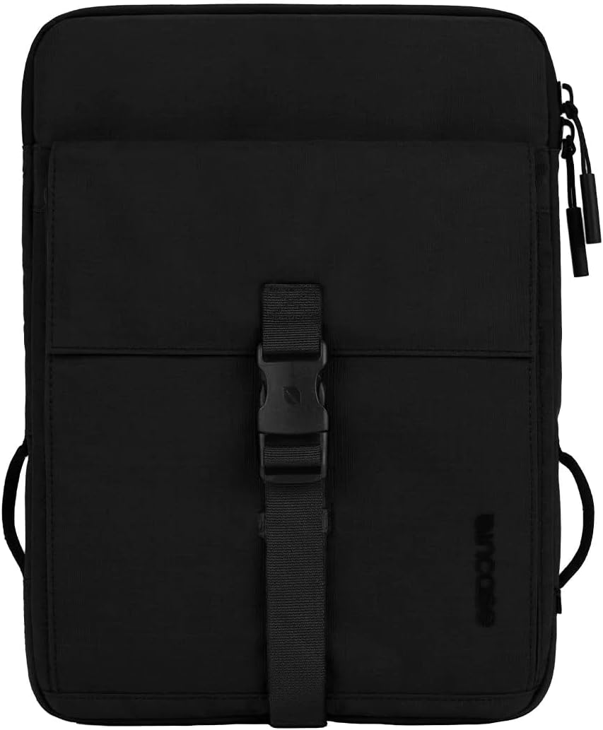 Incase Transfer Sleeve - 14-inch Laptop/MacBook & Tablet/iPad Case - Protective, Lightweight, Hybrid Sleeve and Sling Design, Expandable Front Pocket, Accessory Pocket, Buckle Clasp Closure - Black