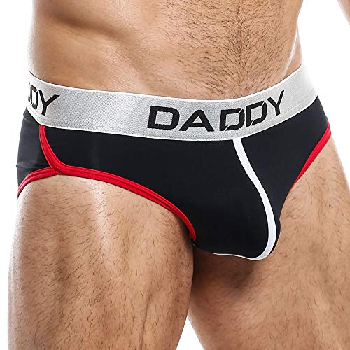 DADDY Sports Brief Underwear,Pouch Enhancing Jock Straps for Men,Low Waist Men’s Thong Underwear for Workouts and Gym