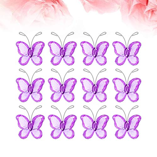 Toyvian 100 Peças Borboletas Para Artesanato Decoração De Casamento Borboleta Borboletas Brilhantes