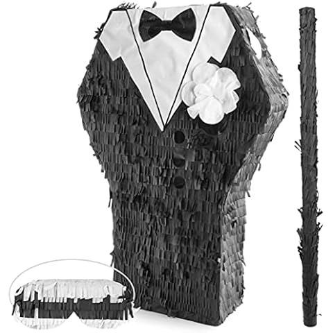 WeddingTree Pinata Bräutigam Hochzeits Anzug zum Befüllen - Pinata Hochzeit Cover