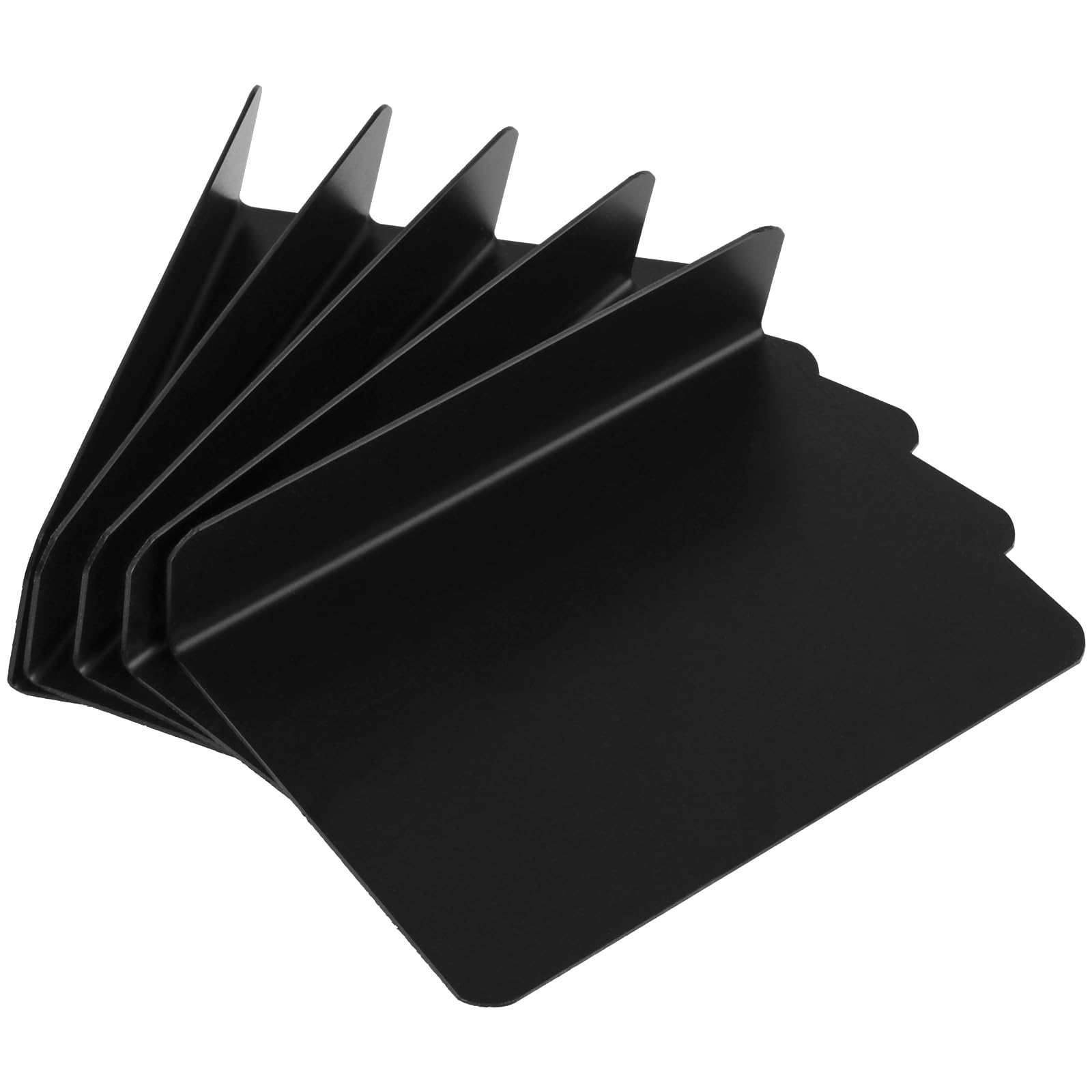 MUKLEI 40 mini cartelli in plastica per alimenti, buffet, feste, buffet, piccole tavole nere da tavolo con supporti per cartellini prezzi, matrimoni, feste, 10 x 7,6 cm