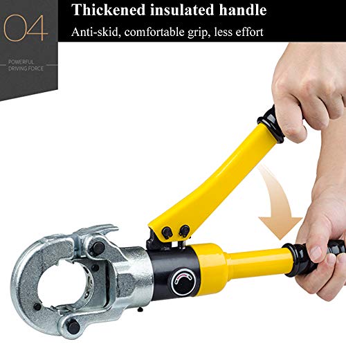Huanyu 16-32Mm² Hydraulic Pipe Tube Crimping Tool Pressure Pipe Clamp Crimping Pliers For Aluminum-Plastic Pipes With 16 20 25 32Mm² Molds (Cw-1632, Mold B) #TOP7