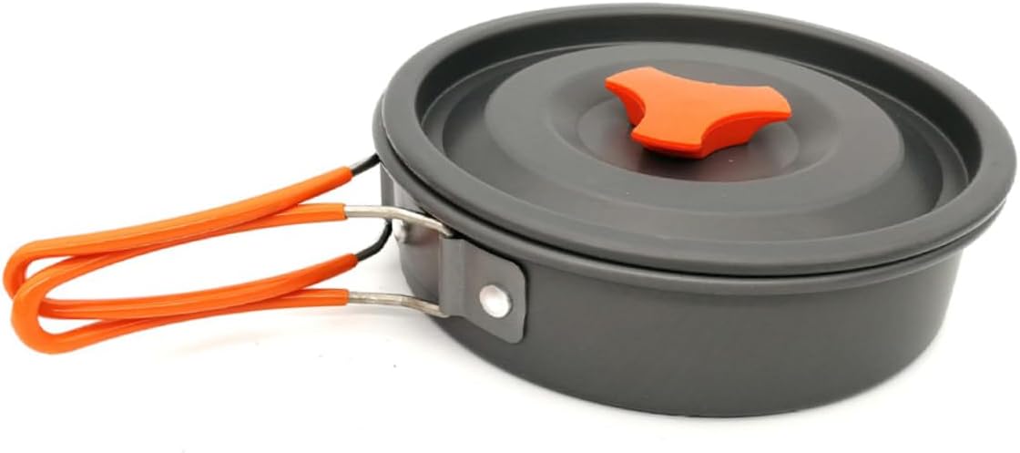 ibasenice Portable Pot Camping Kettles Pots Cookware Camp Kettle Travel Cooking Kit Multi-Function Tableware for