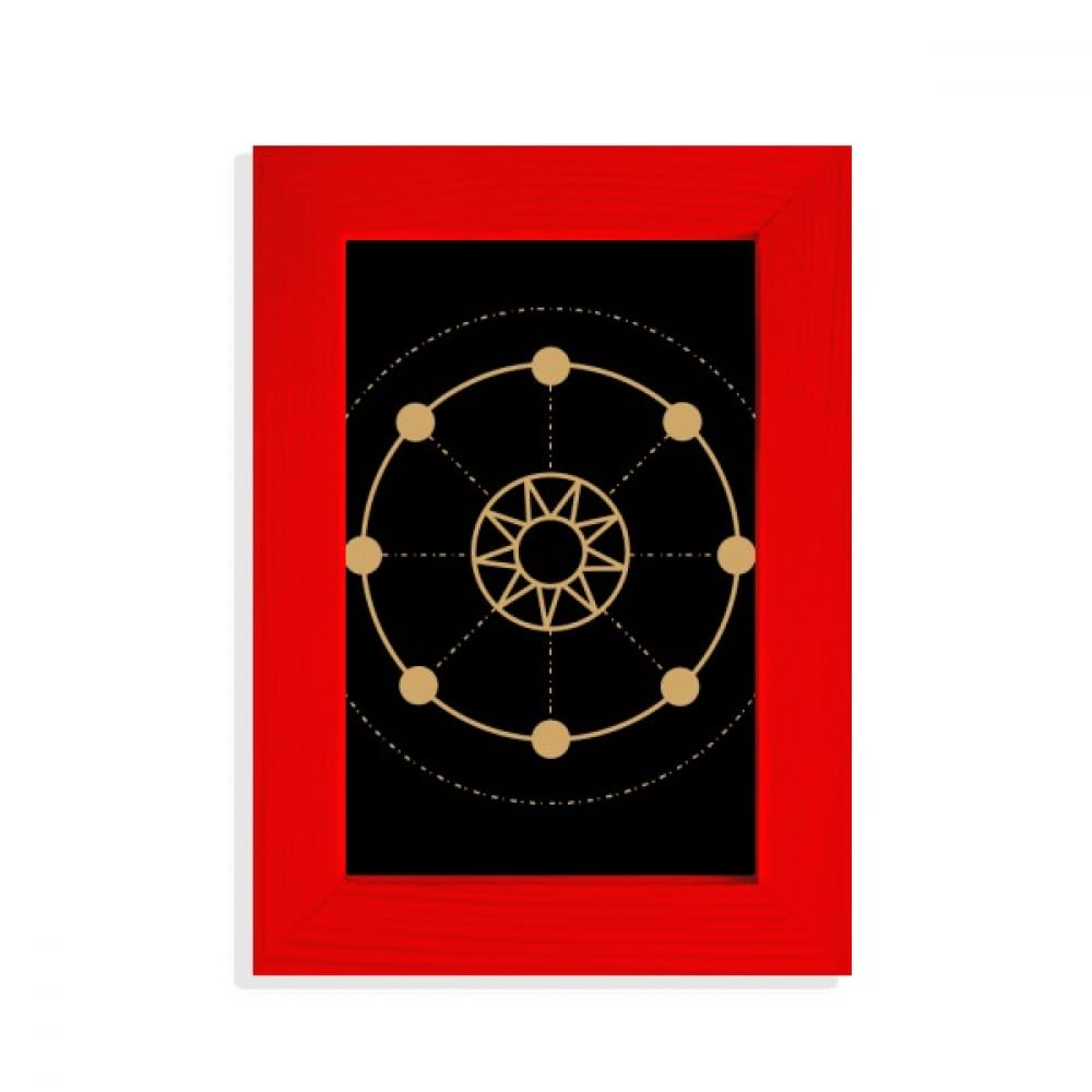 Cadre photo totem rouge soleil et étoile pour célébrer vos précieux moments de vie