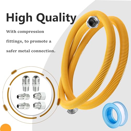 Puxyblue F-GASLINE72 KIT 72 Inch Flexible Gas Line Kit For Dryer thumb #4