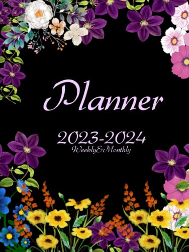 Planner 2023-2024 mensuel format 8.25x11 pouces avec couverture rigide - 2
