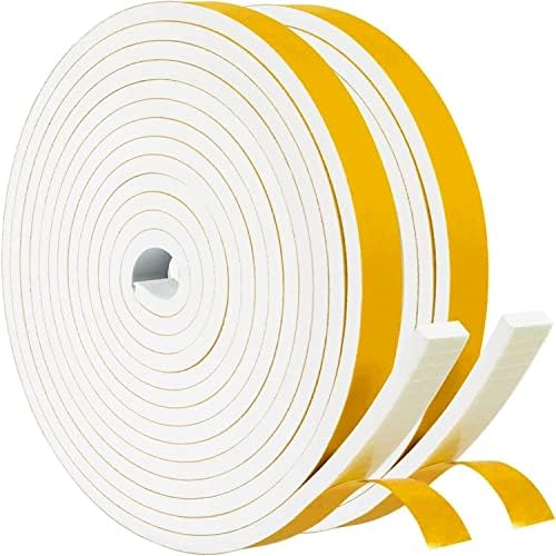 Dichtungsband Türdichtung Selbstklebendes, Dichtband Schaumstoff Klebeband | Fensterdichtung Moosgummi für Türen Fenster, Tür Dichtung, Gummidichtung, Zugluftstopper Wasserdicht Sc