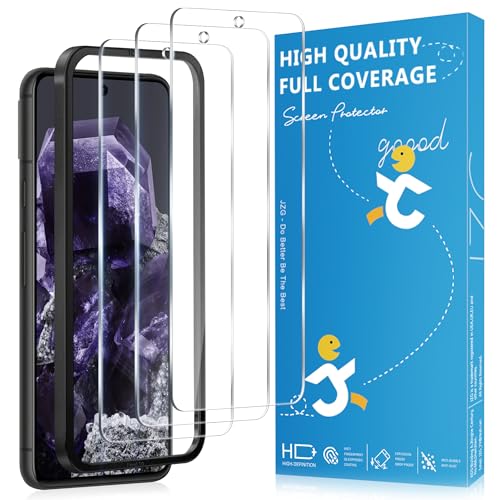 3 Pack for Google Pixel 8 Screen Protector (6.20 inches) Case Friendly Tempered Glass Film Fingerprint Unlock HD Clear