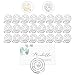HOHIYA Table Number Holder Stand Place Card Holders Wire Memo Note Name Sign Wedding Party Birthday (Silver,Pack of 24)