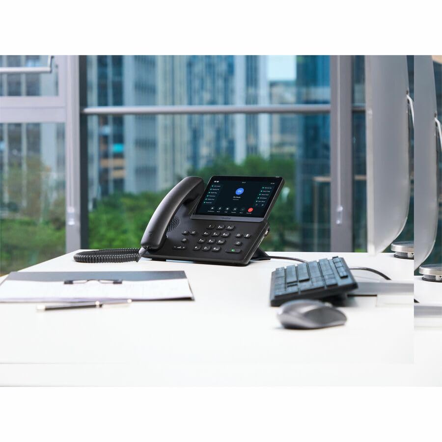 Yealink SIP-T77U â€“ 1301011 - Wi-Fi IP Phone - 16 SIP Accounts - 7-inch Color Touch Screen LCD Display - Dual-Port Gigabit Ethernet, PoE, Power Adapter Not Included