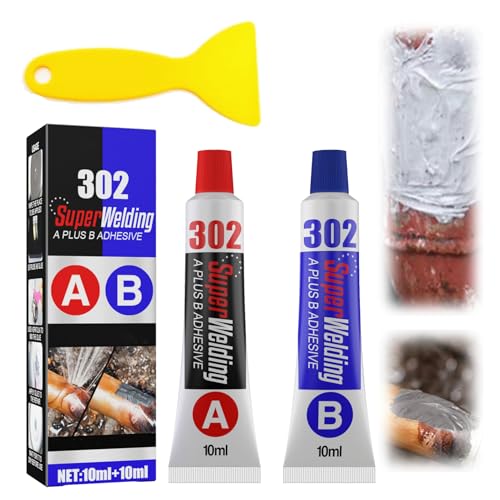 Scomeri Super Welding A Plus B Adhesive, Strong Fast Drying Epoxy Adhesive, Ab Glue Heavy Duty Welding Glues, Quick Cure Clear 2 Part Epoxi Adhesives for Metal, Wood, Tile, Plastics