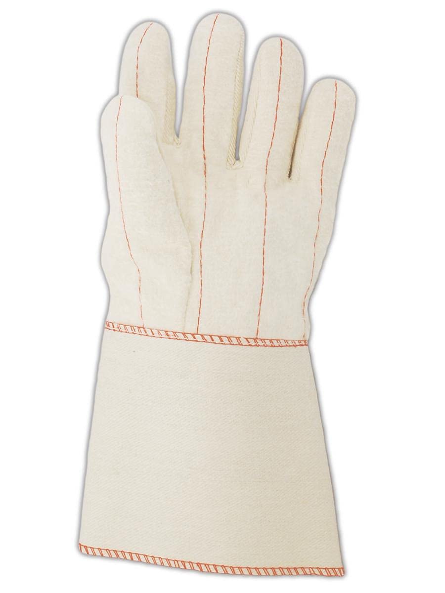 Guante Magid y seguridad 95 KGT Magid calentador de cabra 20 oz algodón Lienzo molino caliente Guantes, de hombre (grande), Natural, de hombre (grande) (Pack de 12)
