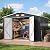 Aoxun 9.4x7.3x6.5 FT Outdoor Storage Shed, Garbage Can, Outdoor Metal Shed for Tool, Garden, Bike, Placed in Patio, Garden (Black)