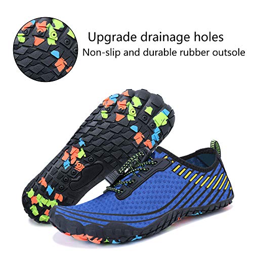 Image of MAYZERO Water Shoes Men Women Swim Surf Shoes Beach Pool Shoes Wide Toe Hiking Aqua Shoes Winter House Slippers