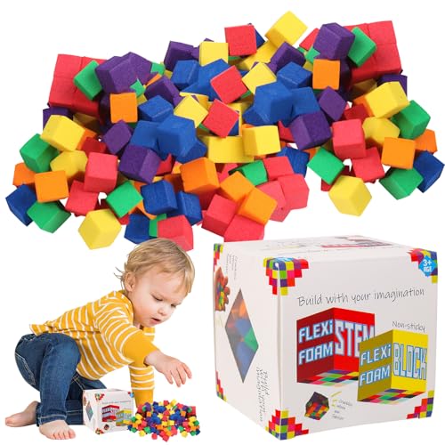 MACULPER Sensorik Spielzeug, Sensorisches Spielzeug, Schaumstoffsteine ​​für Kinderbau, Sticky Hände Spiel-Zeug Training des Gehirns Für 3 4 5 Jahre Und Über Kinder