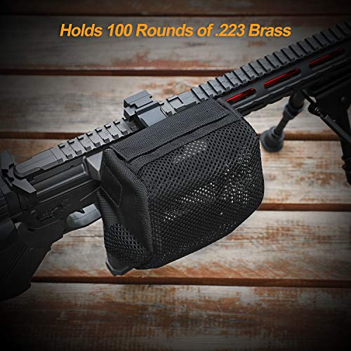 XAegis Brass Catcher, Universal Shell Catcher Net with Picatinny Rail Mount Heat Resistant Mesh Brass Collection for Rifle Range,Included Two Pic Rail Mounts