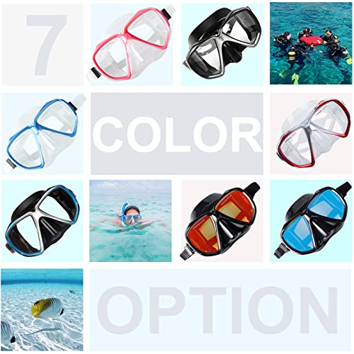 Image of Snorkel Diving Mask Panoramic HD Swim Mask, Anti-Fog Scuba Diving Goggles,Tempered Glass Dive Mask Adult Youth Swim Goggles with Nose Cover for Diving, Snorkeling, Swimming (Pink)