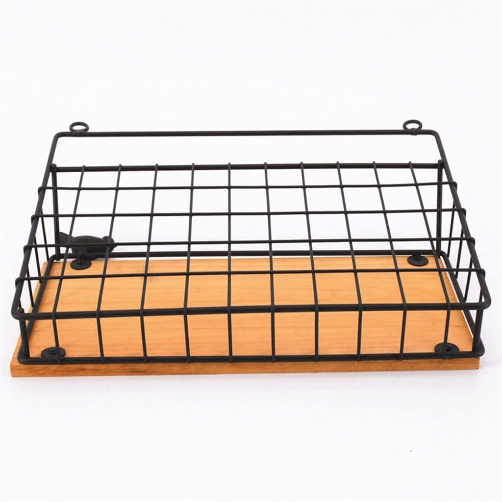 Wrought Iron Door Magazine Rack Behind The Door Garden Decoration Storage Basket Creative Storage Basket (Color : Black, Size : 21 * 4.5 * 31cm) (Black 21 * 4.5 * 31cm)