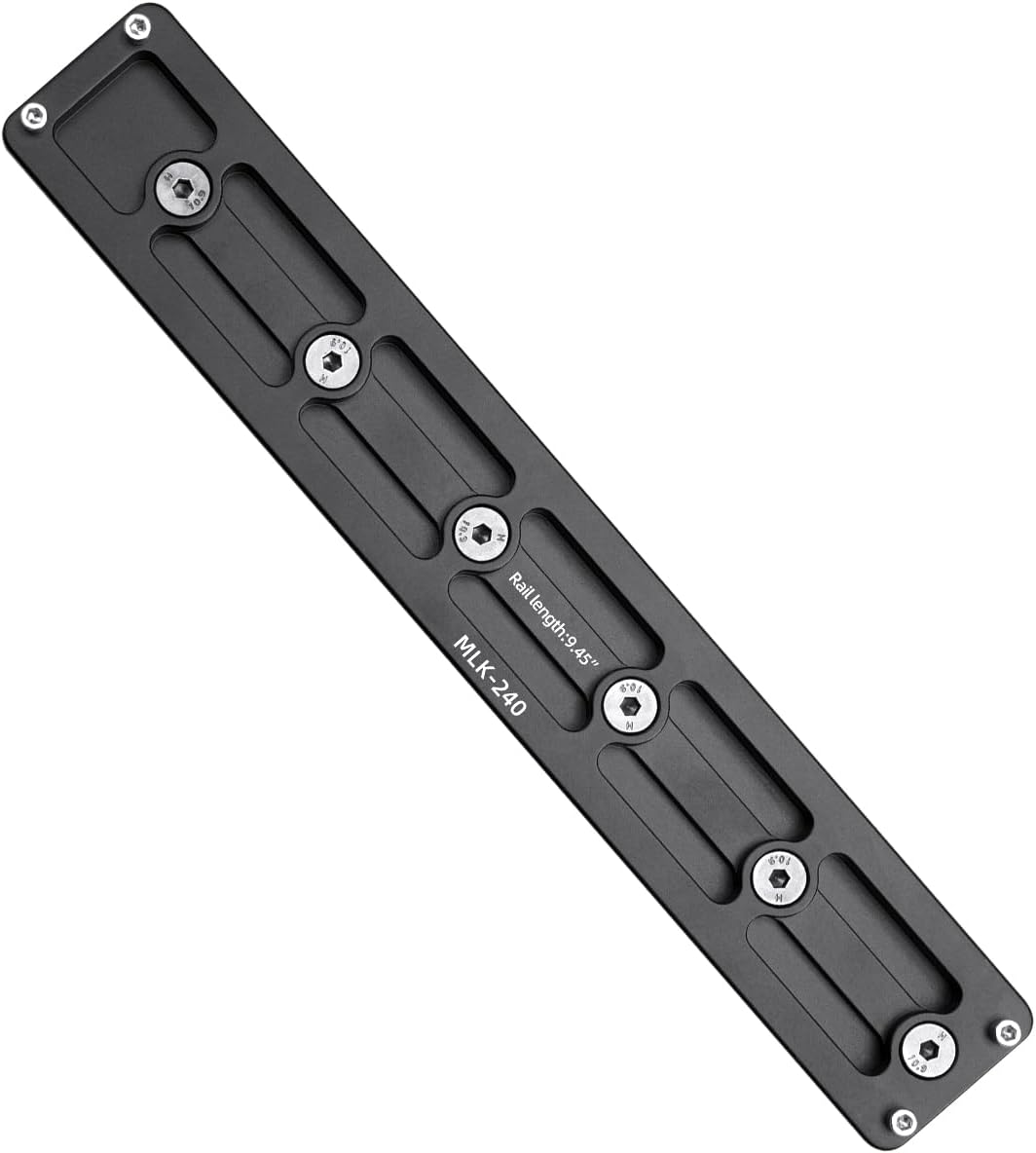Arca Rail Mount, 9.45 inch Arca Swiss for Rifle Tripod Ballhead Quick Release Plate, Aluminum Arca Plate Compatiable RRS (9.45inch)