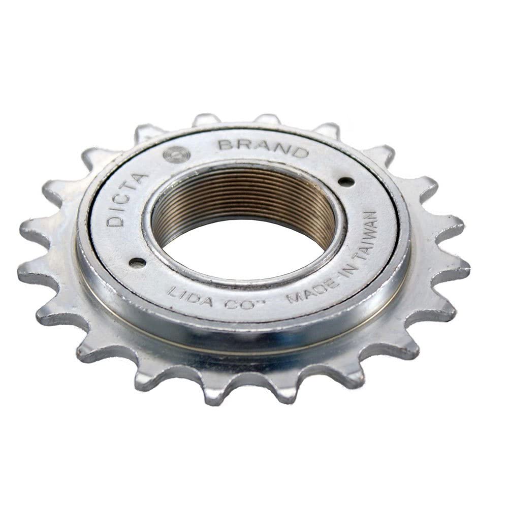 Sun Race 18 Teeth Free Wheel for Chain - Chrome, 1/2 x 1/8 Inch
