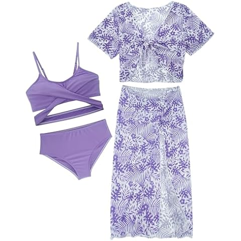 Panegy Girls 4-Piece Bikini Tankini Set Cover