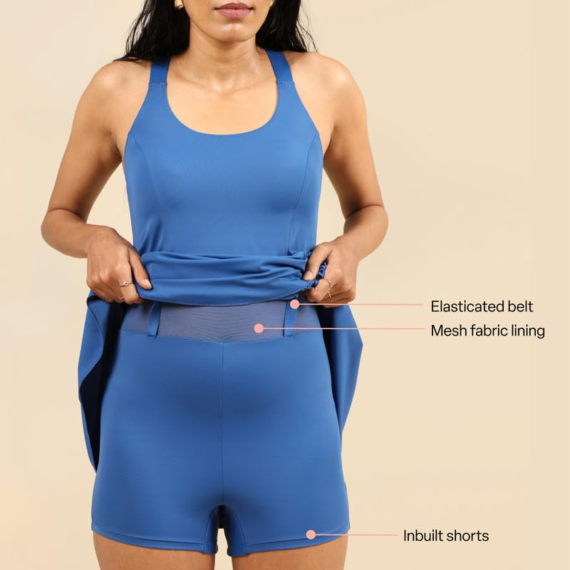 Image of Women Bliss Swim Dress - Racerback | Racerback Design | Adjustable Straps | UPF 40+ | in-Built Cups