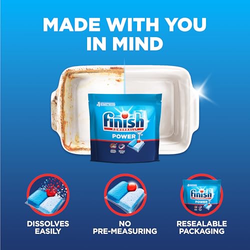 Image of Finish Power Dishwasher Pods, No Pre-Rinse Dishwasher Detergent Soap For Deep Clean & Shine with Degreasing Power, Fresh Scent, 43 Count