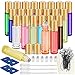Essential Oil Roller Bottles, 24 Pack 12 Color 10 ml Glass Roller Bottles with Stainless Steel Roller Balls and Golden Hanging Lids(3 Dropper, 6 Extra Roller Balls, 2 Bottle Opener Included)?