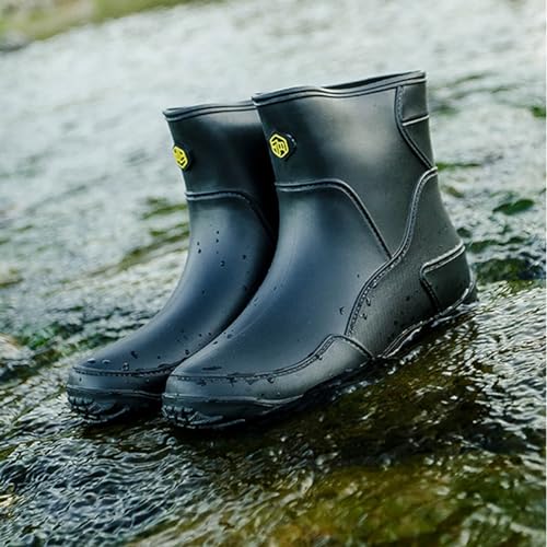 Men's rain boots,mid-calf rubber shoes, fashionable,warmth2