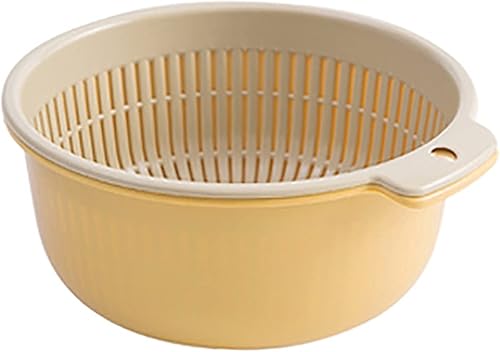 Coladores de malla, suministros de cocina, cesta de drenaje doble, colador de lavado de frutas y verduras, escurridor plegable, accesorios de cocina