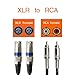 Disino Dual RCA to XLR Male Cable, 2 XLR to 2 RCA/Phono Plug HiFi Stereo Audio Connection Microphone Cable Wire Cord Path Cable - 10 Feet / 3m