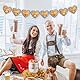 MEJOSER Oktoberfest Deko Girlande O‘zapft is/Spatzl 8 Lebkuchenherzen-Motiv Herz Doppelseitig Banner Bayrische Deko zum Aufhängen Bayerisch Blau Weiß