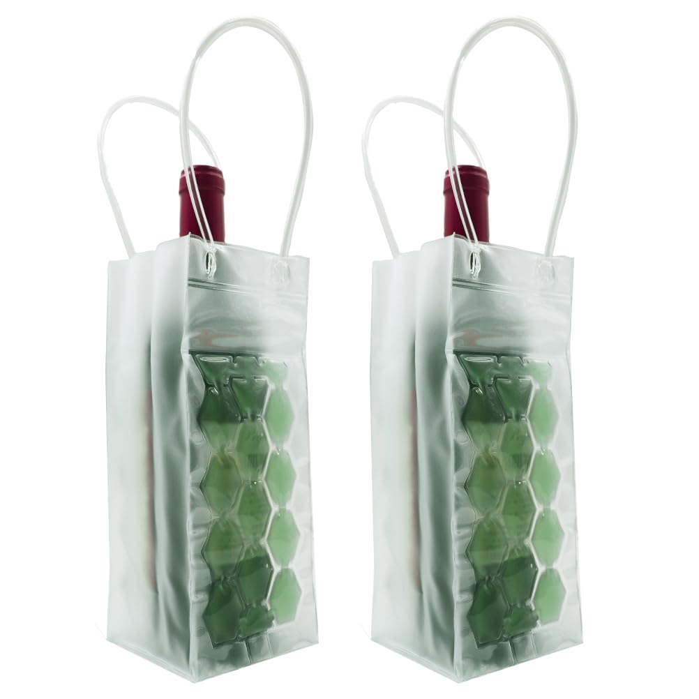 Wine Cooler Bag, Ice Bag for Wine Beer Bottle (2 Pack) Instant Cooling and Keeps Your Drink Cold Keep Cool and Chill Champagne Wine (Teal (2 Pack))