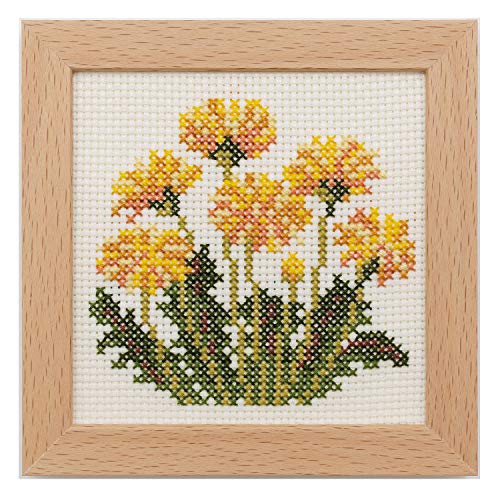 LECIEN 刺しゅうキット 小さな花のフレーム クロスステッチ タンポポ 886